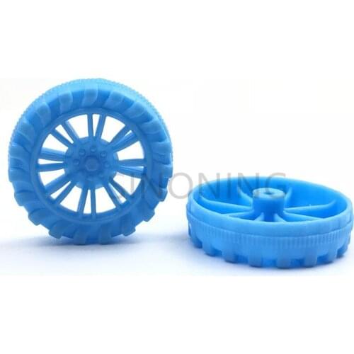 100 pcs Blue Green plastic wheel Plastic wheel Toy wheel Technology building block parts