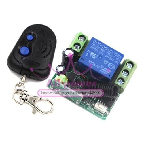 12V10A 1CH Fixed Code Wireless Remote Control System (Transmitter & Receiver )for garage door wireless light remote switch