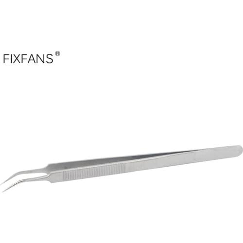 16cm Fine Pointed Tweezers Stainless Steel Curved Tweezers for Precision Micro Soldering Mobile Phone BGA SMD Repair Tools