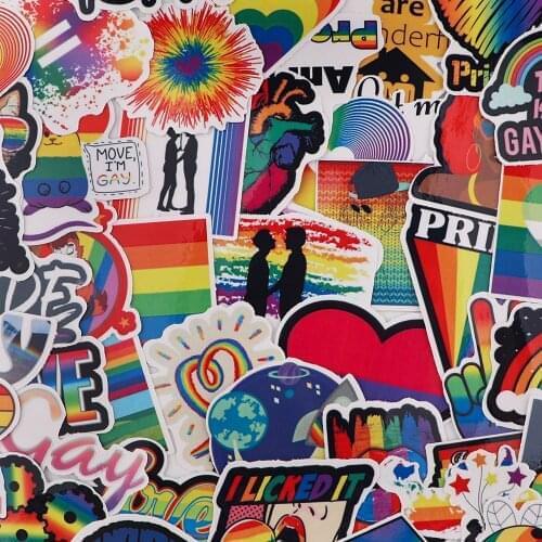20Set BH1614 48pcs/set Cartoon Homosexual Love Graffiti Sticker Dictionary Diary Luggage Laptop PVC Waterproof Sticker Aesthetic