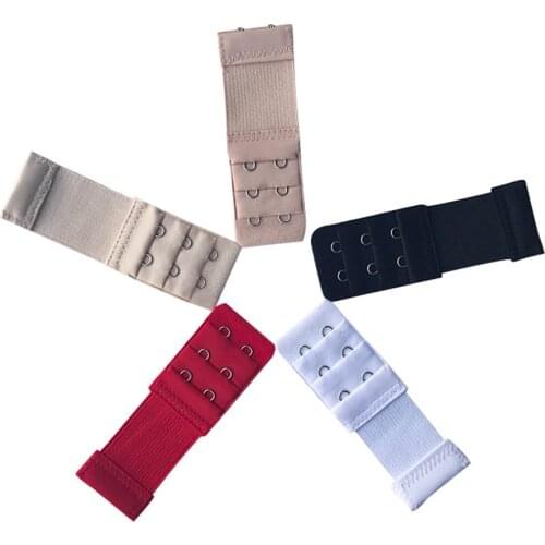 3 Pcs Women Hooks Bra Extension Extension Adjustable Elastic Back Clips Straps Lengthened Adapter Strapless Lingerie Accessories