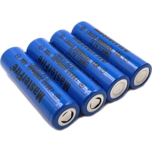 Wholesale MasterFire Original 18650 3200mah 10A 3.7V 11.84Wh High Drain Rechargeable Lithium Battery Cell For Torch Batteries