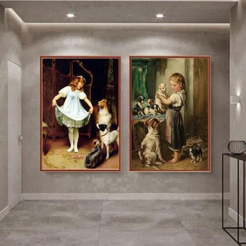 New 5D DIY Diamond Painting Embroidery Rhinestone Picture Girl Portrait Dog Square Diamond Mosaic Home Decoration Gift