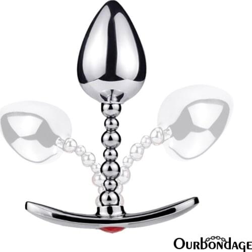 Ourbondage 4 Size Aluminum Alloy Bullet Shape Anal Plug Shaking Head Butt Plug Prostate Massage Wearing Adult Fetish Sex Toys