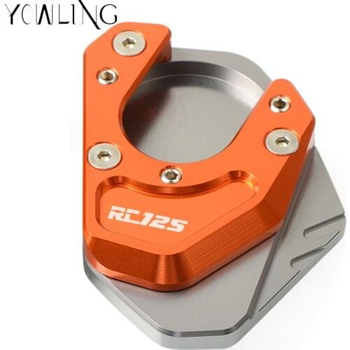 FOR RC125 2014 2015 2016 2017 2018 Motorcycle Kickstand Foot Side Stand Extension Pad Support Plate Pedal RC125