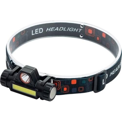 COB LED Waterproof Headlamp Built-In 18650 Battery Set Fishing Camping Outdoor Biking Climbing Head Torch Bicycle Lights