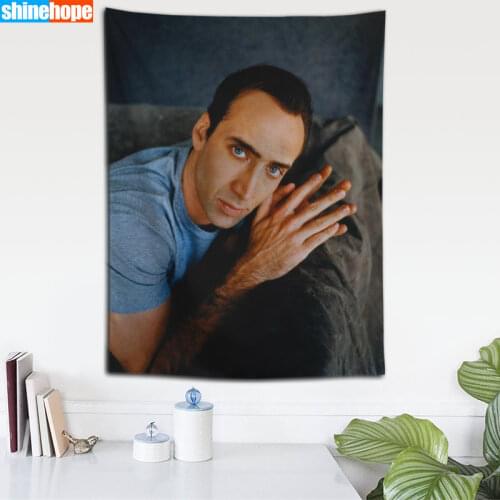 Custom Nicolas Cage tapestry wall hanging tapestry home decoration rectangle bedroom wall art tapestry 140X250cm
