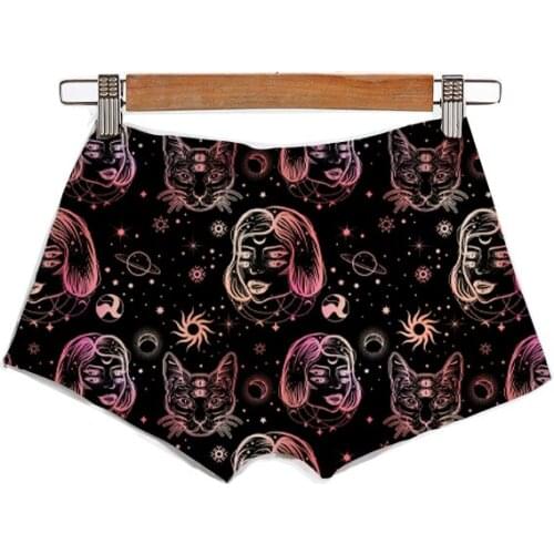 Summer Sexy Custom Made Gypsy and Cat Mates Sublimation Printing Plus Size Womens Clothing Pants Booty Shorts