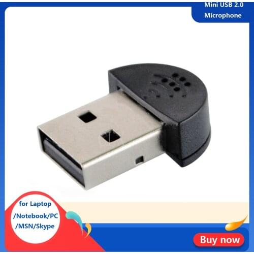 Mini USB 2.0 Microphone Portable Studio Speech Mic Audio Adapter Driver Free for Laptop/Notebook/PC/MSN/Skype
