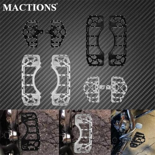 Motorcycle Black/Chrome Footpeg Rear Footrest Front Driver Floorboards Passenger Pedal For Harley Dyna Softail Touring Sportster