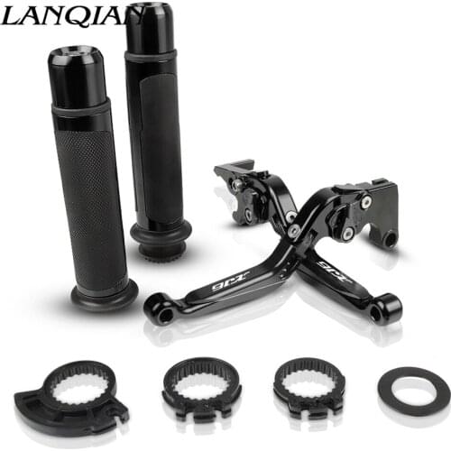 Motorcycle Accessories CNC Adjustable Brake Clutch Levers And Handle Grips With LOGO For YAMAHA XJ6 N S 1995 1996 1997 1998-2003