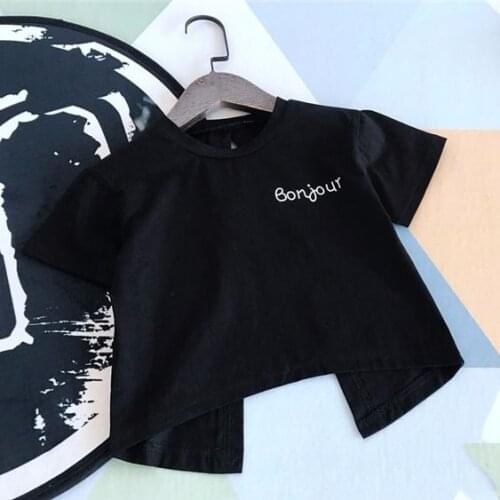 Short-sleeved summer 2021 new style 1-3-6 years old Korean girl Childrens clothing childrens T-shirt baby P2067