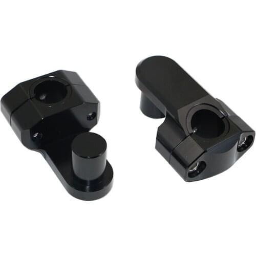 New Universal CNC Aluminum Silver / Black Motorcycle Handle Bar Clamp Handlebar Risers Fit For 22mm/28mm Handlebar KHR-M45022