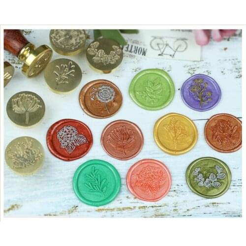 Fire paint seal head owl fairy tale hand account plant letter constellation girl retro invitation envelope wax seal copper head