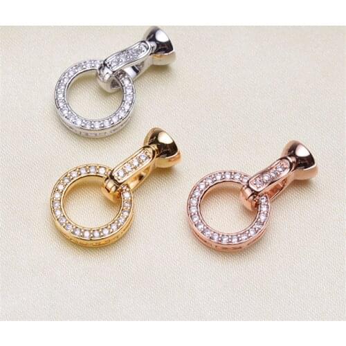 Wholesale DIY Natural Stones Beads Jewelry Making Accessories Silver/Gold/Rose Gold Metal Connector Clasps Findings