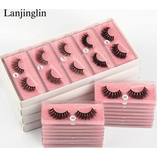 Wholesale Eyelashes 20/30/40/100pcs 3d Mink Lashes Natural Mink Eyelashes Wholesale False Eyelashes Makeup False Lashes In Bulk