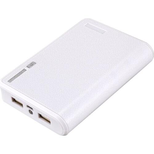 Retail Portable USB Charger 5V 2A 18650 Power Bank Battery Box For iphone6 Smartphone Colour:White