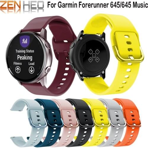 Silicon Strap For Garmin Vivoactive3 3 Vivomove HR Replacement Band for Garmin Forerunner 645 245 Watch Band Bracelet belt
