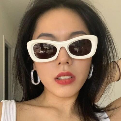 2021 Punk White Square Sunglasses Women UV400 Outdoor Hip Hop Mens Sun Glasses Female Big Luxury Shades Colorful Eyewear Oculos