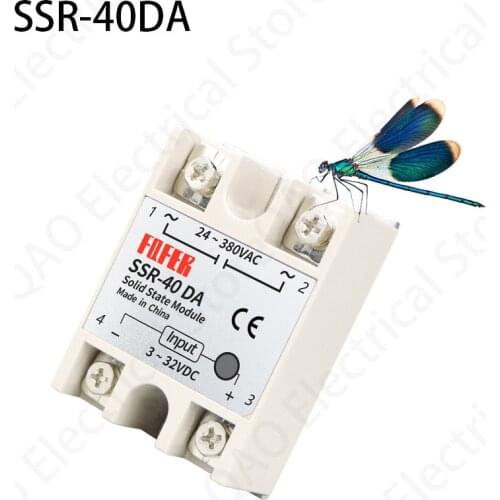 Solid State Relay SSR-40DA 40A Actually 3-32V DC TO 24-380V AC SSR 40DA relay solid state Resistance Regulator