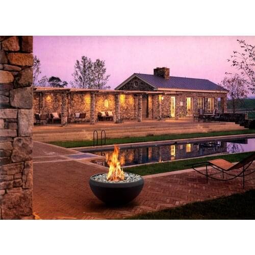 On Sale 8 liter round ethanol burner outdoor garden bio fireplace