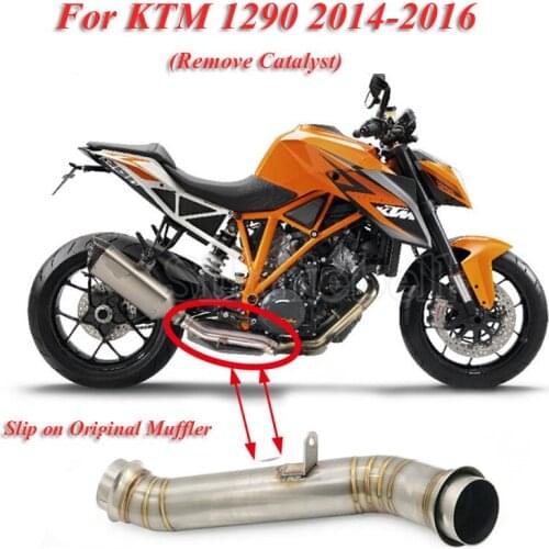 Super1290 Motorcycle Stainless Steel link Pipe Decat Eliminator Race Exhaust For KTM 1290 Super Duke R or GT 2014-2019 link pipe