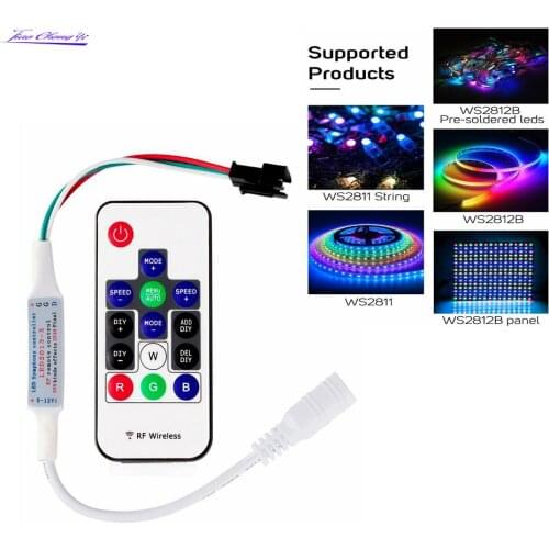 WS2812 WS2811 Color For 5050 335 LED Strip14Key RGB Wireless Remote Control Mini RF LED Controller 14-Key Dc 5V -24V SP104E