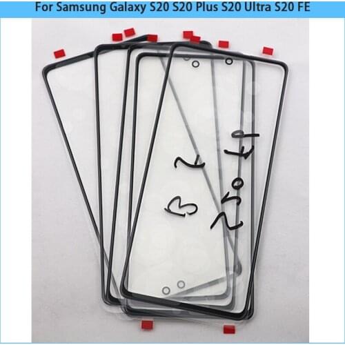 10Pcs For Samsung Galaxy S20 G980F S20 Plus G985F S20 Ultra S20 FE Touch Screen Front Glass Panel Outer LCD Glass Lens Replace