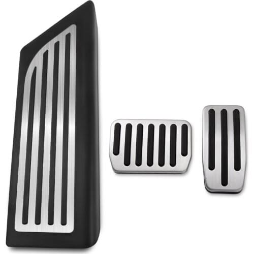 3pcs/Set Stainless Steel Pedal Rest+Accelerator+Brake Car Pedal Pads left-hand models accessory For Tesla Model 3 2017-2018