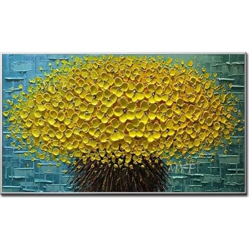 3D Knife Flower Paintings Abstract Oil Painting Wall Art Home Decor Picture Modern Hand Painted Oil Painting On Canvas Unframe