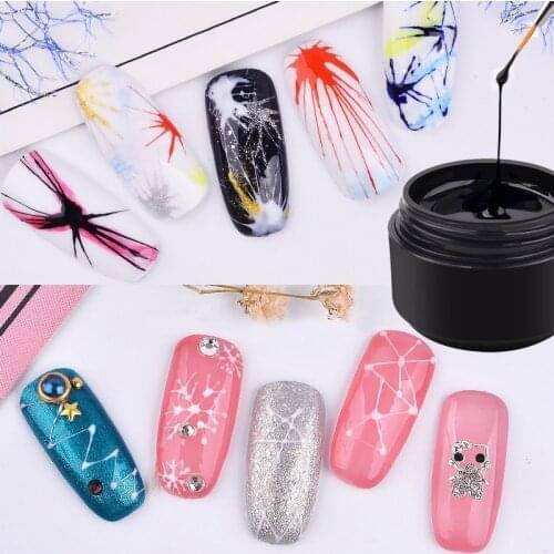 5ML Spider Nail UV Gel Painting Creative Nail Art Gel Polish Wire Drawing Elasticity Point Line Nail Gel
