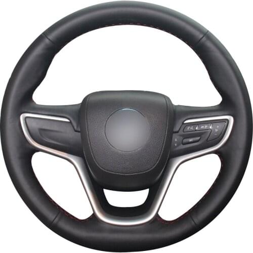 Black Natural Leather Car Steering Wheel Cover for Buick Excelle 2015-2017