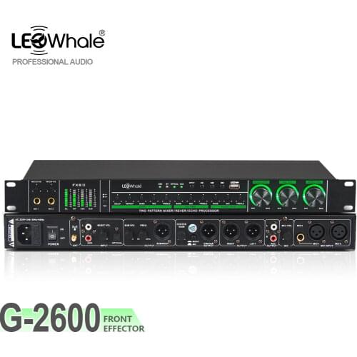 LEOwh Digital Audio Effects Processor with 32 Bit DSP，Bluetooth，Professional Microphone Sound Processor,for Karaoke Stag