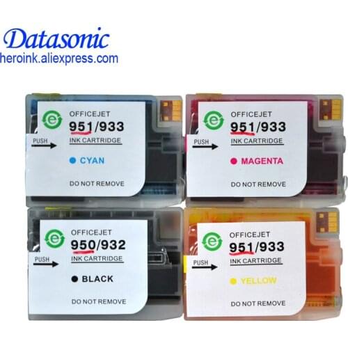 Dat full ink with chip for HP 950 XL 951 refill ink cartridge for Hp 8100 8600 8610 8620 8630 8640 8660 8615 8625 251dw 276dw
