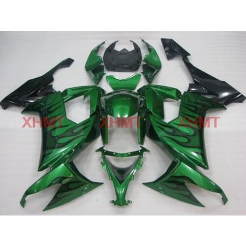 For Kawasaki ZX10r 2008 - 2010 Fairing for Kawasaki ZX10r 08 09 Fairing ZX-10r 2010 Pearl Green Black Flame Fairing