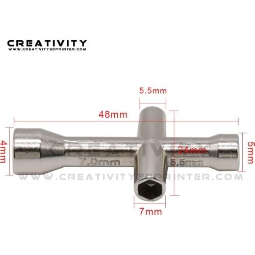Creativity Mini M2 M2.5 M3 M4 Screw Nut Hexagonal Cross Wrench Sleeve Maintenance Tool 4 Size Car Cross Sleeve Wrench