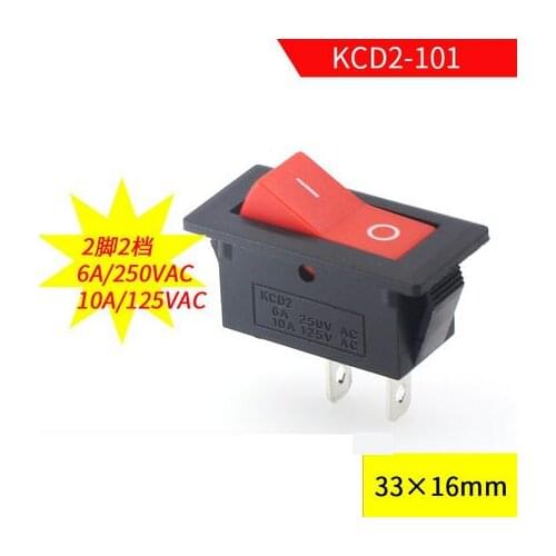 KCD2-101 Rocker Switch Boat sSwitch without light 2 Pin 2 Position