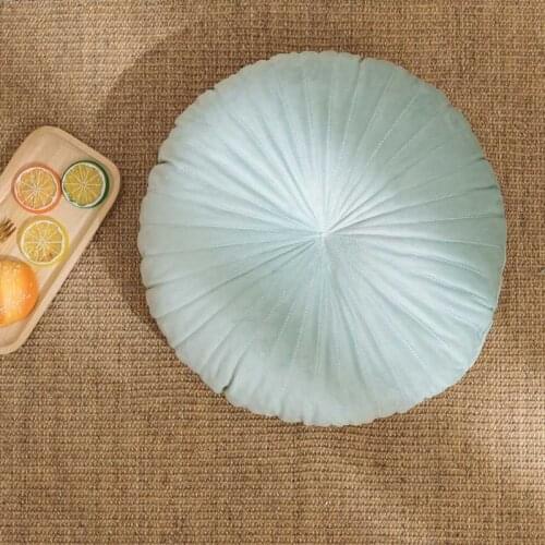 Nordic Style Round Velvet Yellow Grey Red Pink Pumpkin Seat Cushion Sofa Pillow Backrest Cushion
