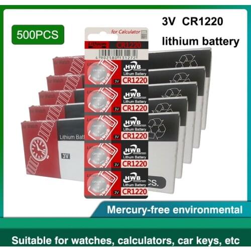 500x CR1220 3V Li-lon Battery Button Cell Coin Batteries For maxell CR1220 Car Remote Control Electric Alarm For LED Lights Toys