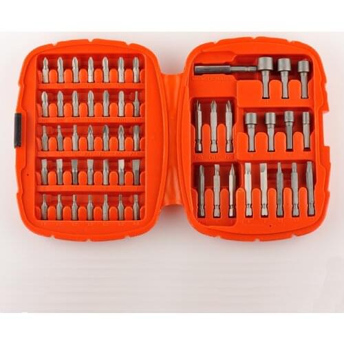 54pcs 1/4 Inch Screwdriver Bit Set Chrome Vanadium Steel Torx Square Phillips Bits 5-11mm Impact Socket Nut Driver with Case