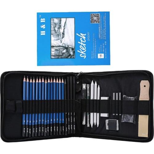 Sketching Pencil Set 2H-8B Break-resistant Artist Student Drawing Tools Kit