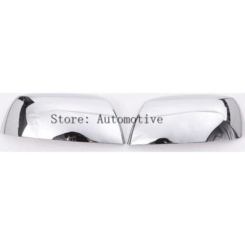 For Toyota Tundra Crew Max 08-15 Sequoia ABS Polish Chrome Side Rearview Mirror Cover Trim Stickers 2pcs/set