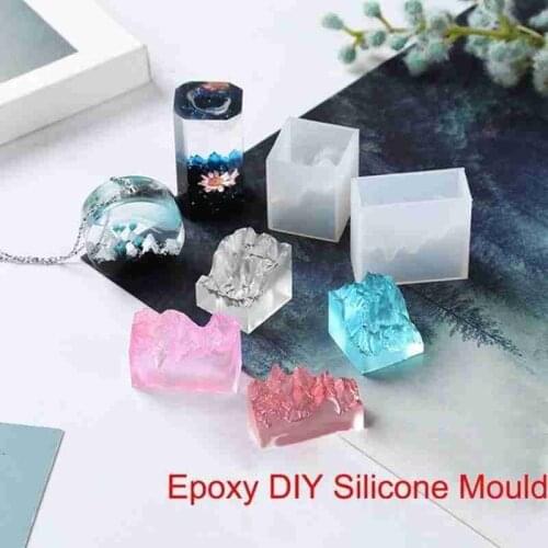 Ocean Micro Landscape Crystal Epoxy DIY Mountain Silicone Mold 1PC Jewelry Making Tools
