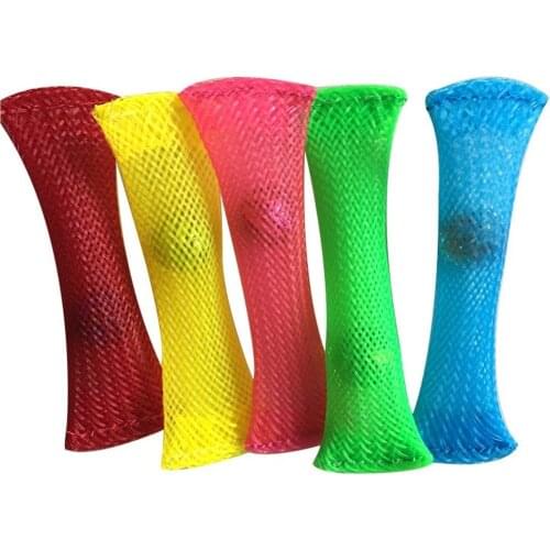 Sensory Toys Marbles Ball Autism ADHD Anxiety Therapy Toys EDC Stress Relief Hand Fidget Toys Braided Mesh Easy Bend With Marble