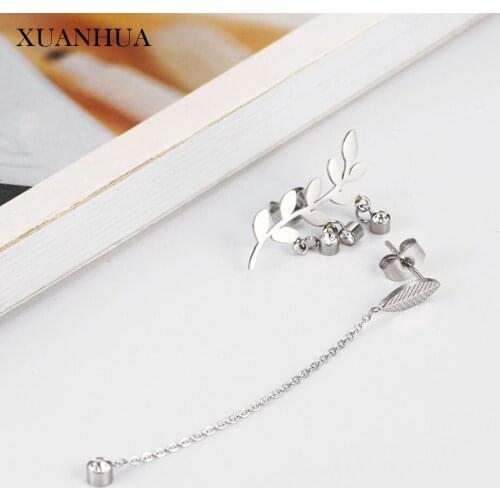 XUANHUA Stud Earrings For Women Stainless Steel Jewelry Woman Vogue 2019 Jewelry Accessories wholesale lots bulk