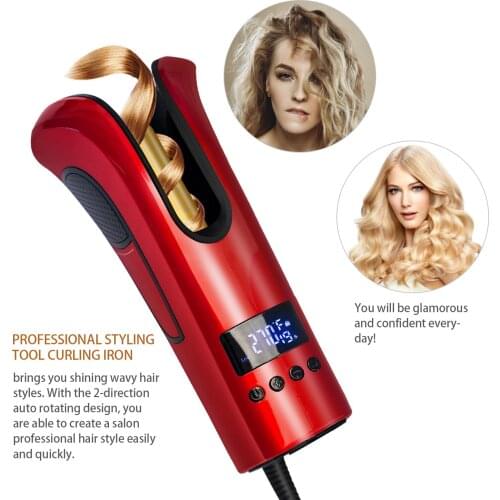 Hair Curling Rotating Iron Professional Hair Curler Electric Wave Wand Tourmaline Ceramic Hair Air Curls Wand Styler