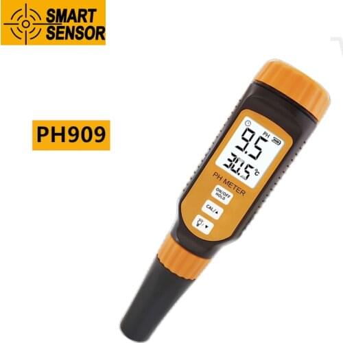 Smart Sensor PH Meter Pen Water Quality Test Tester Acidity Temperature Measurement Alkalinity PH808 PH909 PH838 Precise 0.011