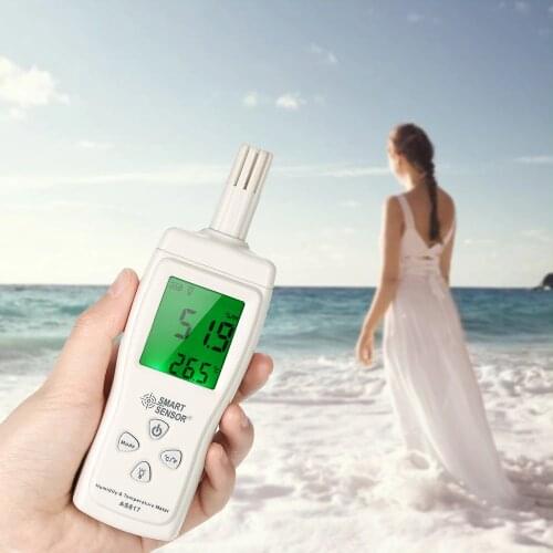 Smart sensor AS817 high accuracy digital hygrometer humidity temperature meter Thermocouple gauge temperature tester -10-50C