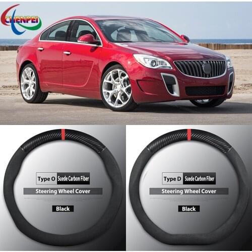 Four Seasons Universal Non-Slip Carbon Fiber Suede Steering Wheel Cover For Buick Regal Car Interior Accessories