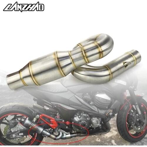 Z800 Motorcycle Exhaust Pipe Middle Link Connector Stainless Steel Accessory for Kawasaki Z800 2012 2013 2014 2015 2016 2017
